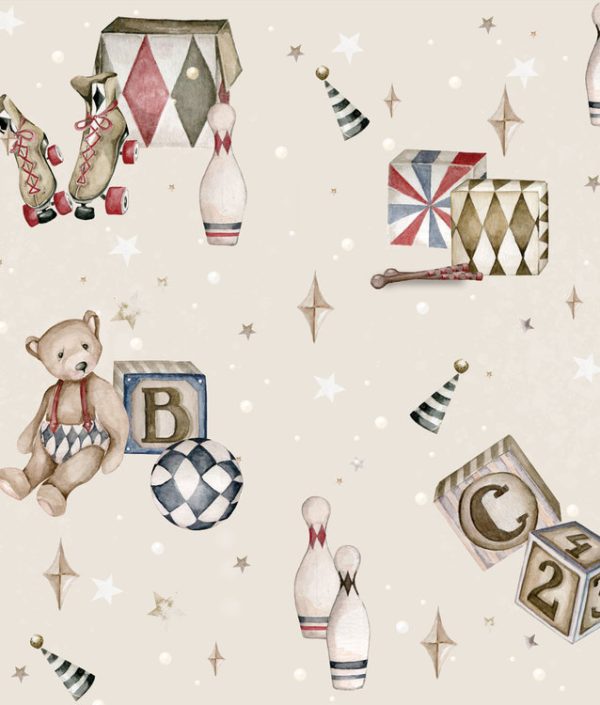 Dekornik, tapet Teddy Bears Beige