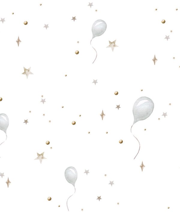 Dekornik, tapet Balloons Delicate White