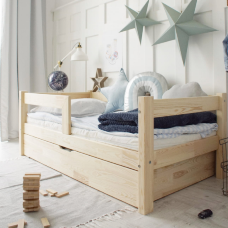 Barnsäng Sofia med stödbräda och förvaringslåda - Bild 4