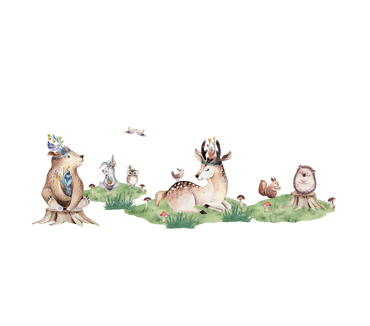 Väggklistermärken, forest friends