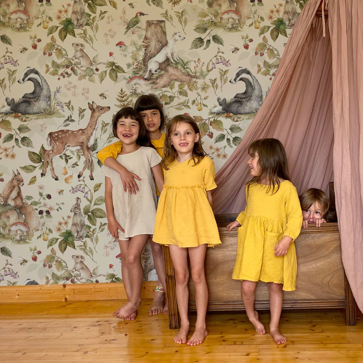 Dekornik, tapet Cute Forest Animals, light - Bild 2