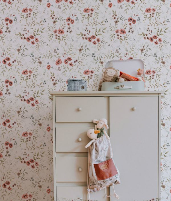 Dekornik, tapet French Folk White