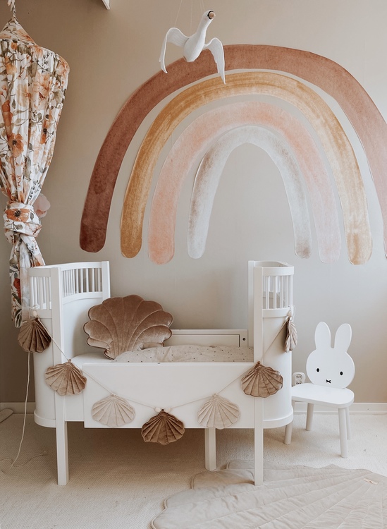 Babylove, dusty pink rainbow, regnbåge väggklistermärke - Bild 4