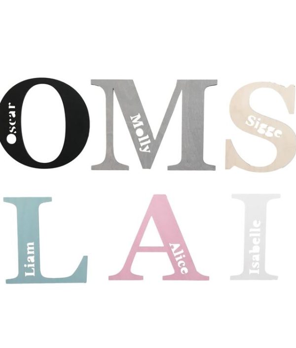 Personlig väggdekoration bokstav