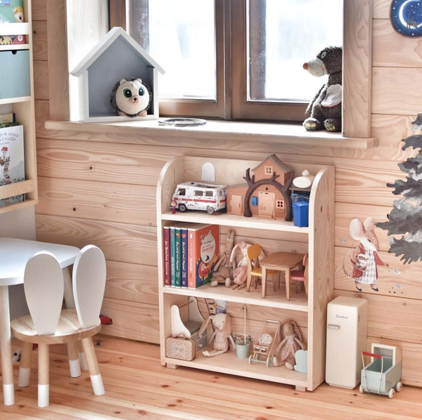 Vit/natur möbelset till barn, bord och stol