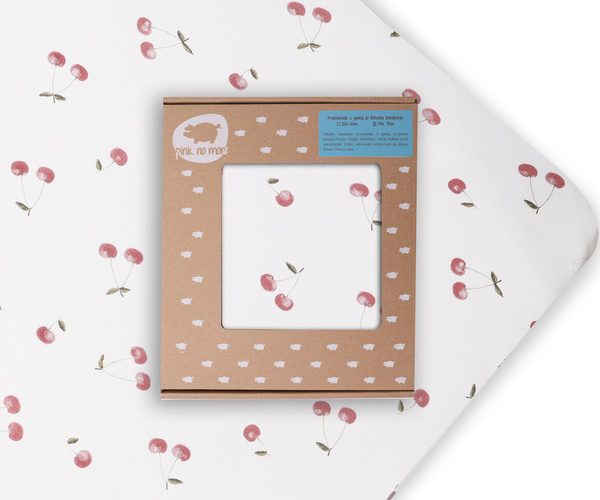 Dra-på-lakan spjälsäng, cheries, Pink No More