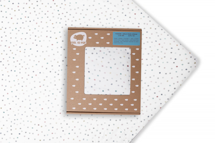 Dra-på-lakan spjälsäng, dots, Pink No More