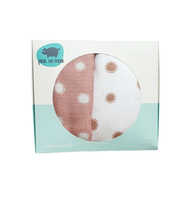 Barnvagnset, dra-på-lakan + snuttefilt , sunny set, Pink No More