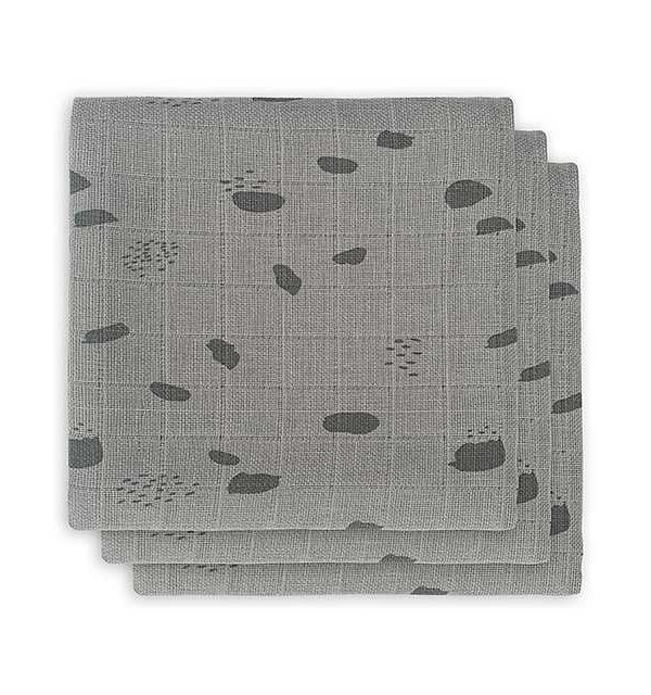 Jollein, snuttefilt spot storm grey, 3-pack