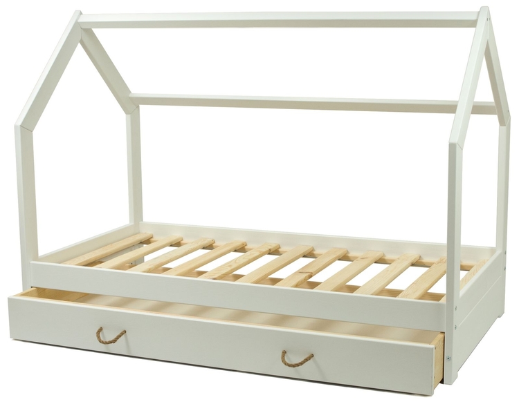 Vit hussäng 80x160 till barnrummet med förvaringslåda - Bild 2