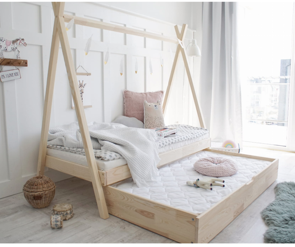 Moa, hussäng tipi Moa med förvaringslåda/extrasäng