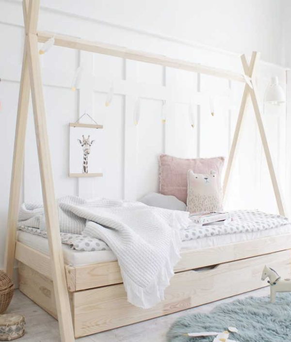 Moa, hussäng tipi Moa med förvaringslåda/extrasäng