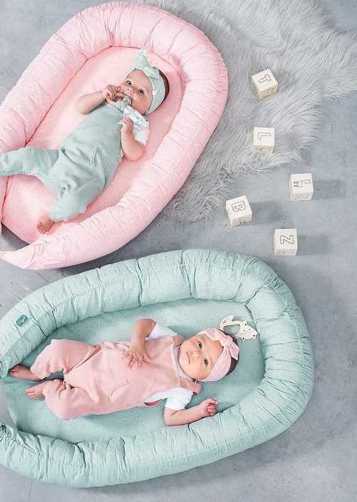 Jollein, babynest mini dots blush pink