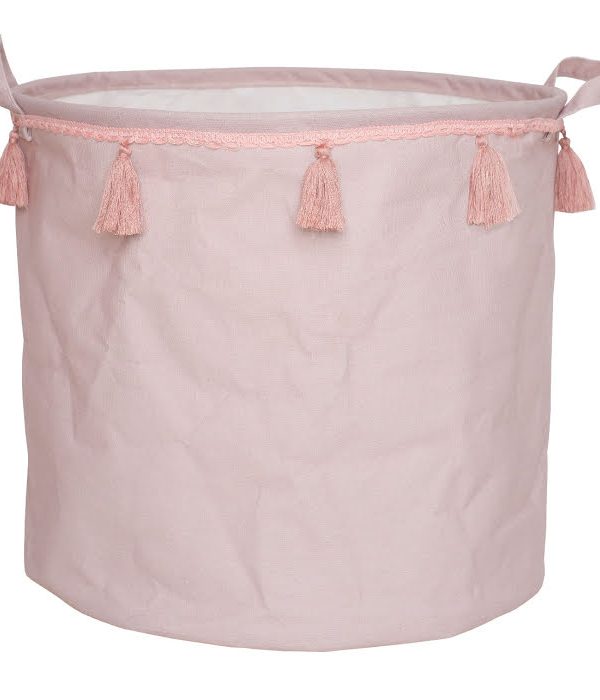 JaBaDaBaDo rosa förvaringskorg med tofsar