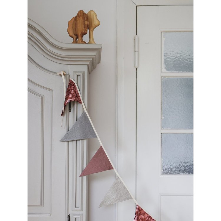 Moi Mili, vimpel med paljetter, rosa/grå - Bild 3