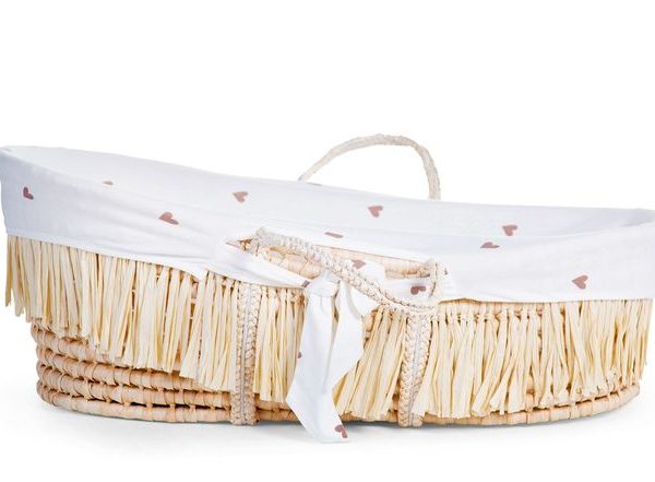 Childhome, Moseskorg boho med madrass och överdrag- HEARTS