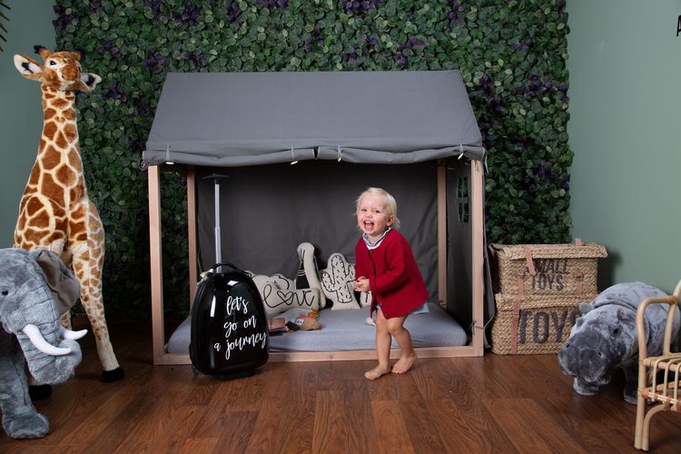 Childhome, sänggardin till hussäng 70x140 cm, anthracite - Bild 4