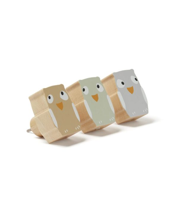 Kids Concept, 3-pack krokar uggla