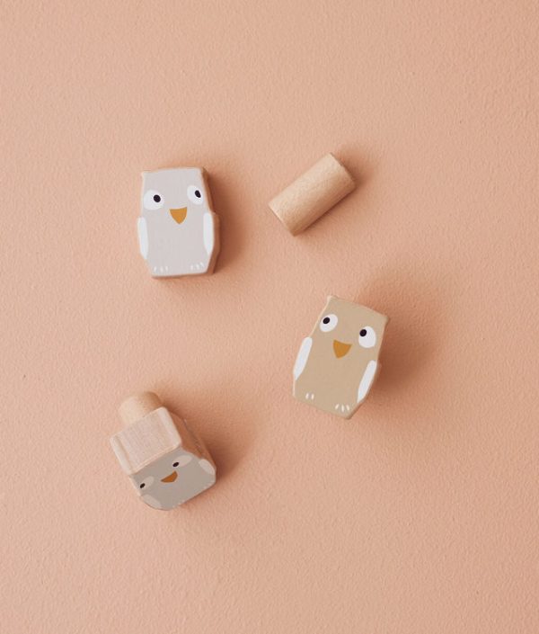 Kids Concept, 3-pack krokar uggla