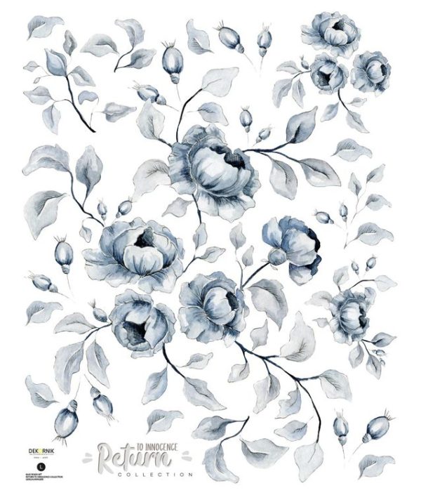 Dekornik, väggklistermärken Blue Roses