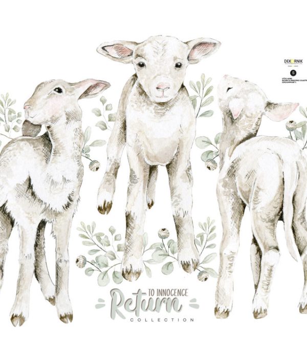 Dekornik, väggklistermärken Little Lambs
