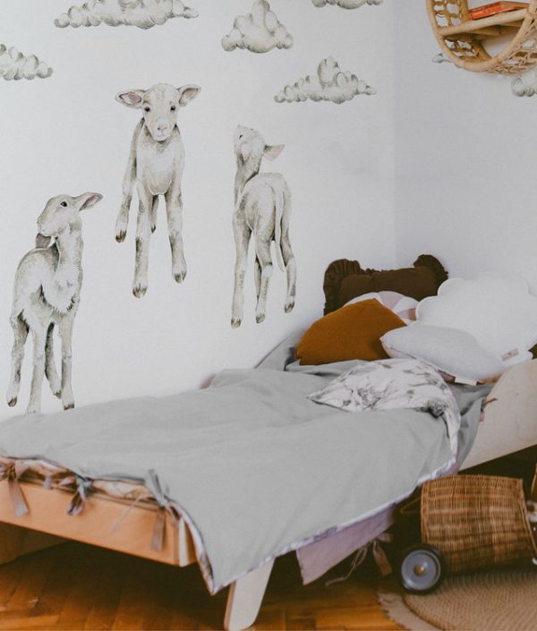 Dekornik, väggklistermärken Little Lambs