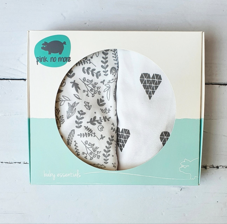 Dra-på-lakan vagn/vagga, 2-pack , Botanic, Pink No More