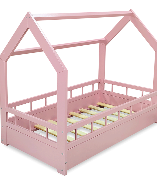 Rosa hussäng med skydd till barnrummet