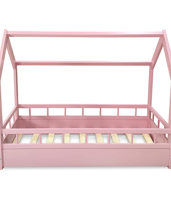 Rosa hussäng med skydd till barnrummet