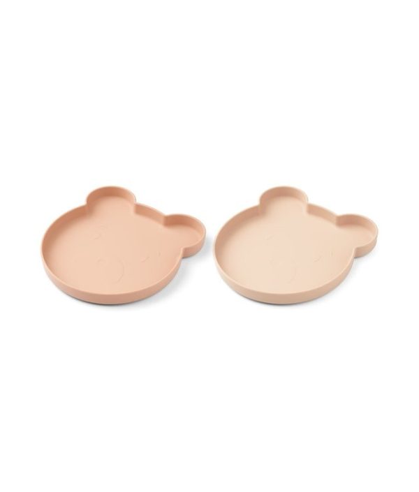 Liewood, Marty silikontallrik 2-pack, Mr bear rose mix