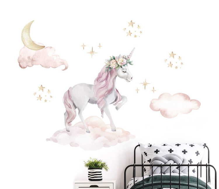 Stor enhörning väggklistermärken, väggdekoration - Bild 4