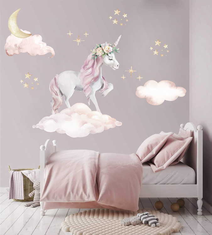 Stor enhörning väggklistermärken, väggdekoration - Bild 2