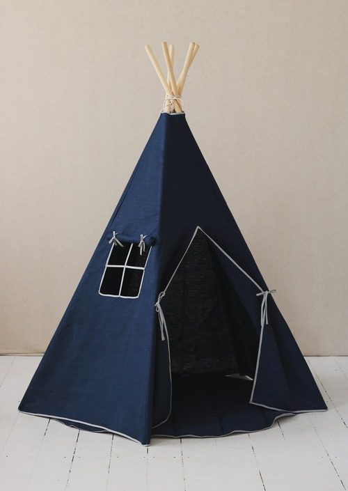 Moi Mili, tipitält i linne navy blue