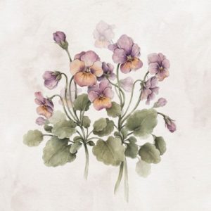 Poster vintage violer,  poster till barnrummet