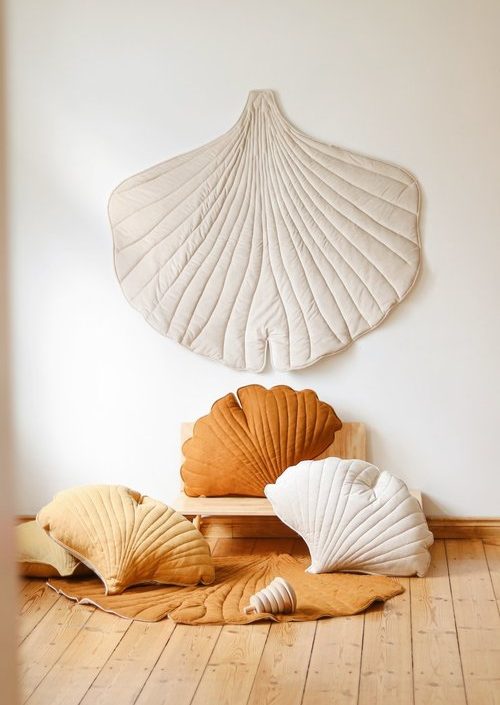 Moi Mili, lekmatta i sammet ginkgo, cream