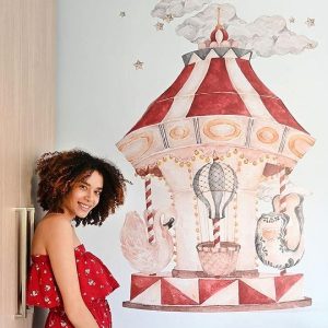 Dekornik, väggklistermärke Karusell