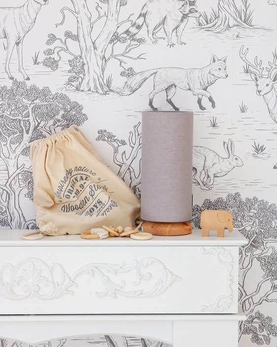 Lamps&Company, Sänglampa grå linne