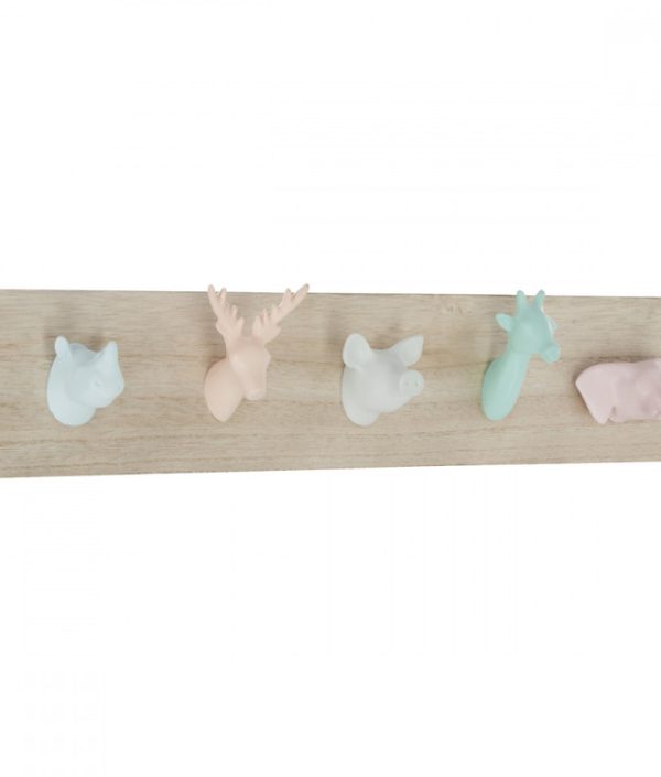 Hängare krokbräda djur flerfärgad