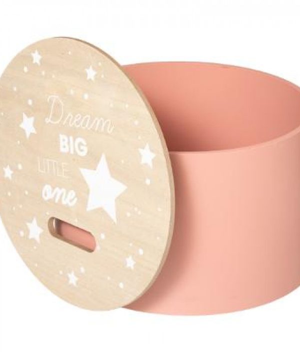 Rosa förvaringsbord till barnrummet, 2-pack