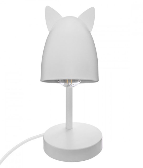 Bordslampa med öron till barnrummet, vit