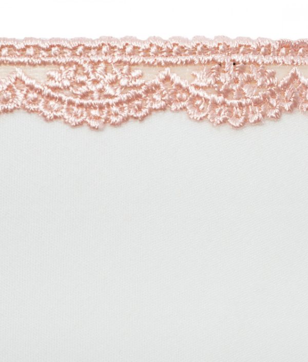 Bordslampa med pompom till barnrummet, vit/rosa