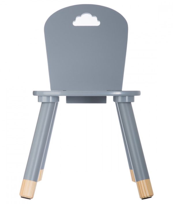 Grå trästol till barnrummet