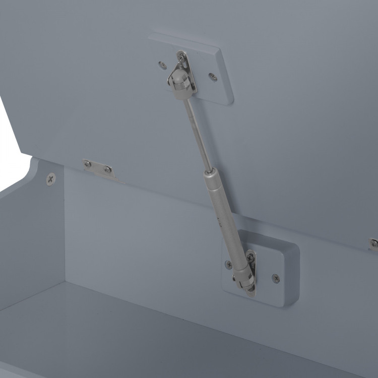 Skrivbord med förvaring, grå - Bild 5