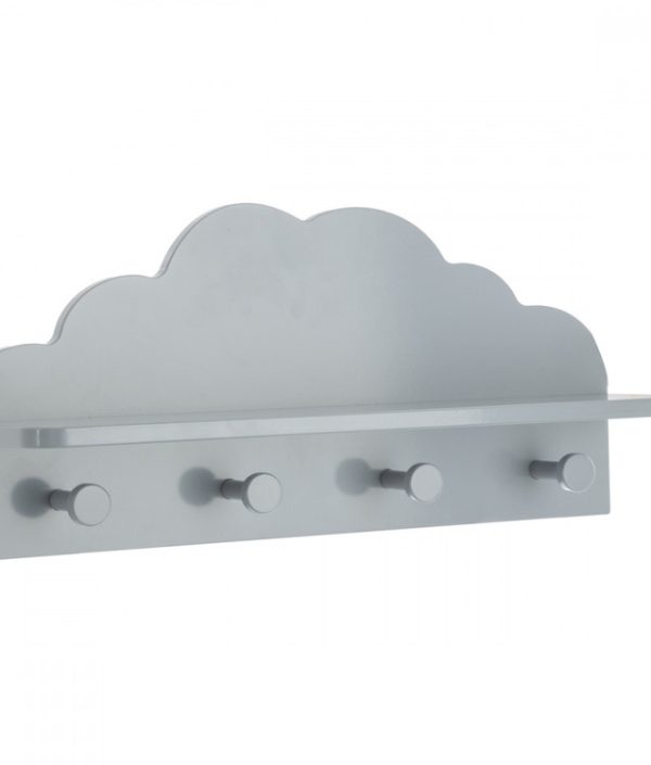 Hylla moln till barnrummet, grå
