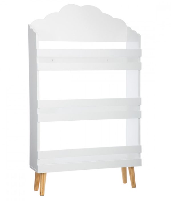 Bokhylla moln till barnrummet, vit