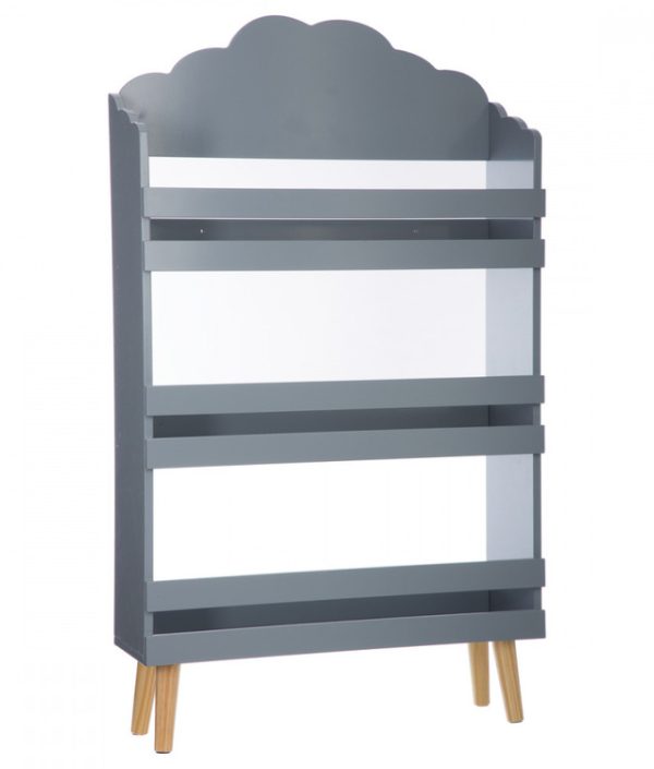 Bokhylla moln till barnrummet, grå