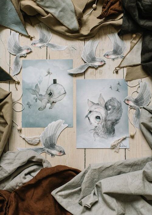 Mrs Mighetto, poster Dear Whalie/Tiny Toffle 2-pack