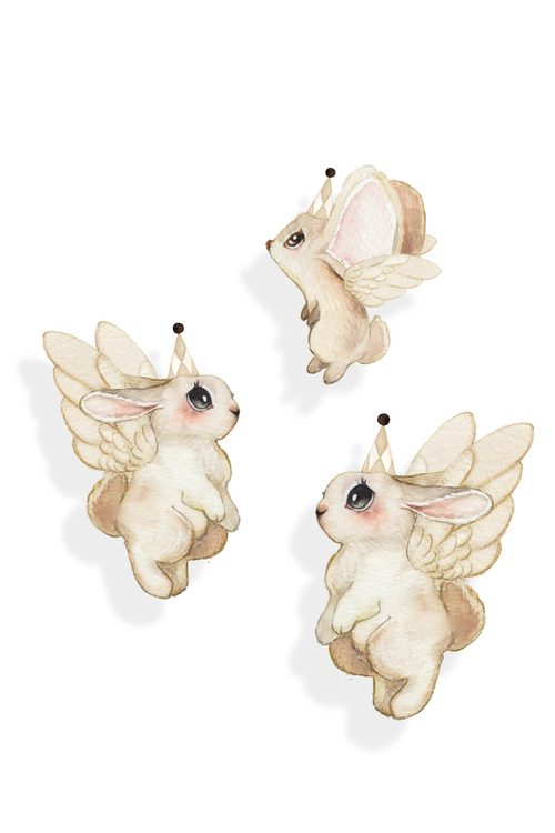 Mrs Mighetto, väggklistermärke 3-pack Baby friends - Bild 2