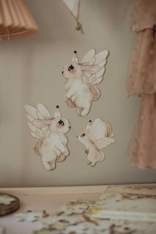 Mrs Mighetto, väggklistermärke 3-pack Baby friends