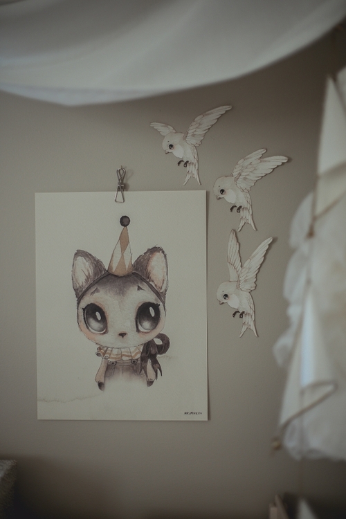 Mrs Mighetto, väggklistermärke 3-pack Oh Birdie Fly! - Bild 3